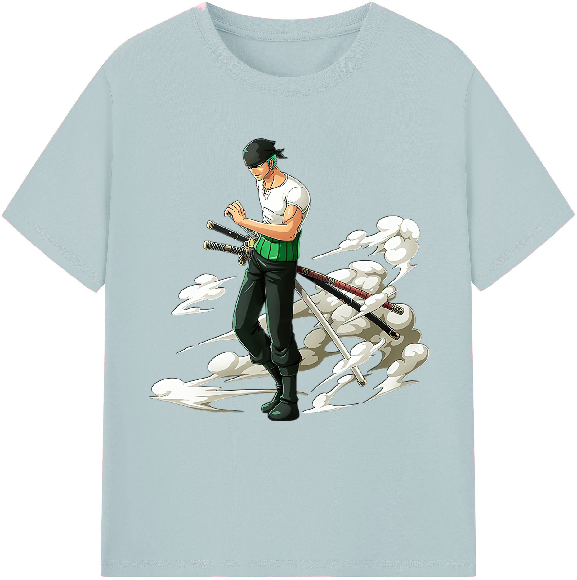 ワンピース ロロノア・ゾロ ONE PIECE Roronoa Zoro 綿100％半袖Tシャツ（フロントプリント）